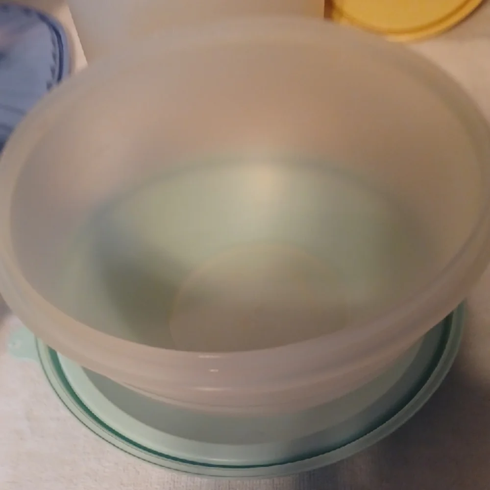 Tupperware Blue and Cream Storage Set